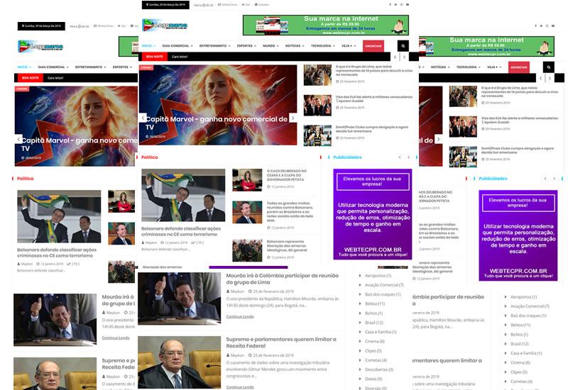 Webtec News 12 - 10 -  Site para Notícias Pronto  - Blog pronto - Guia comercial e notícias pronto