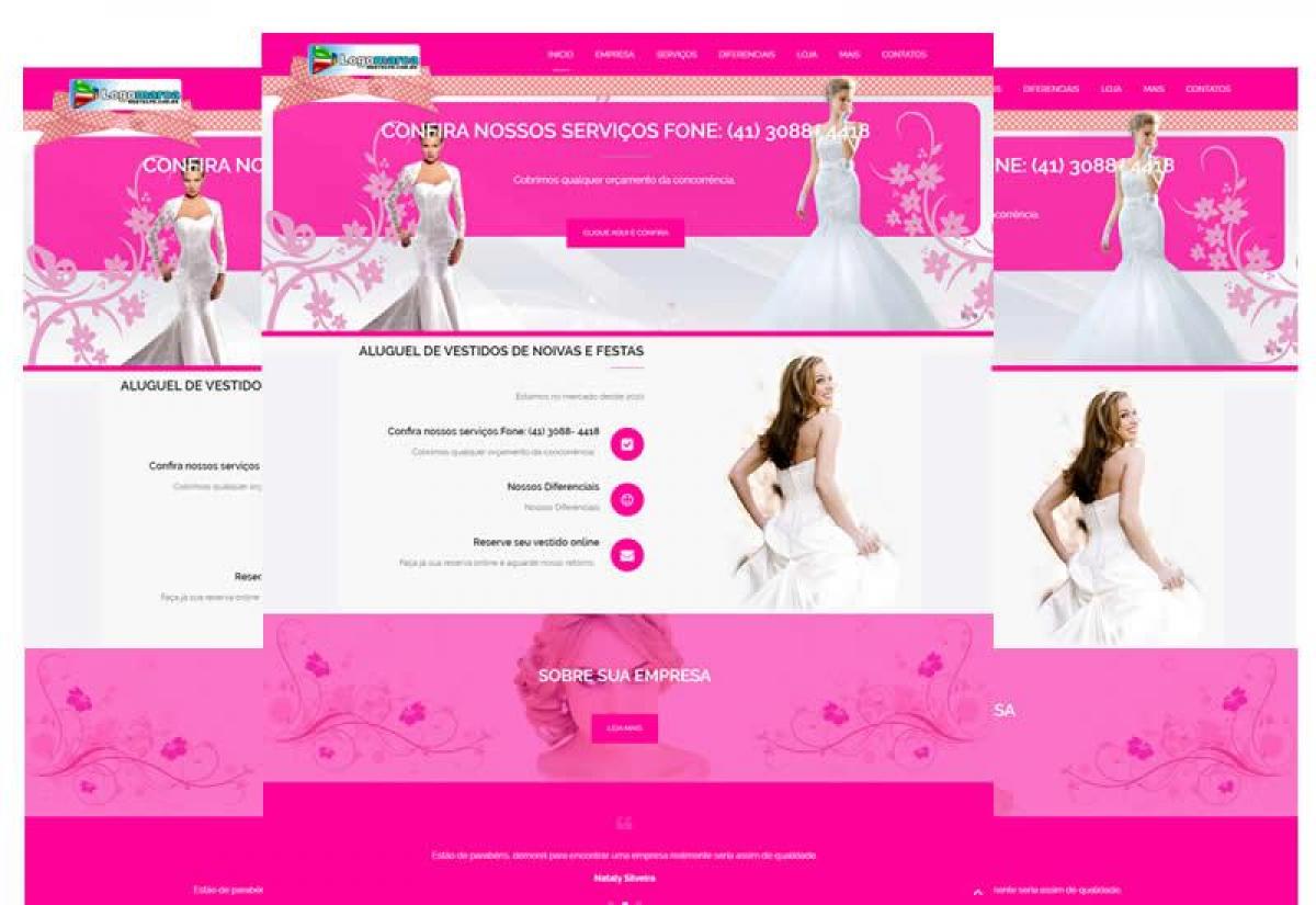 Criação de sites para noivas e locação de vestidos - Wordpress