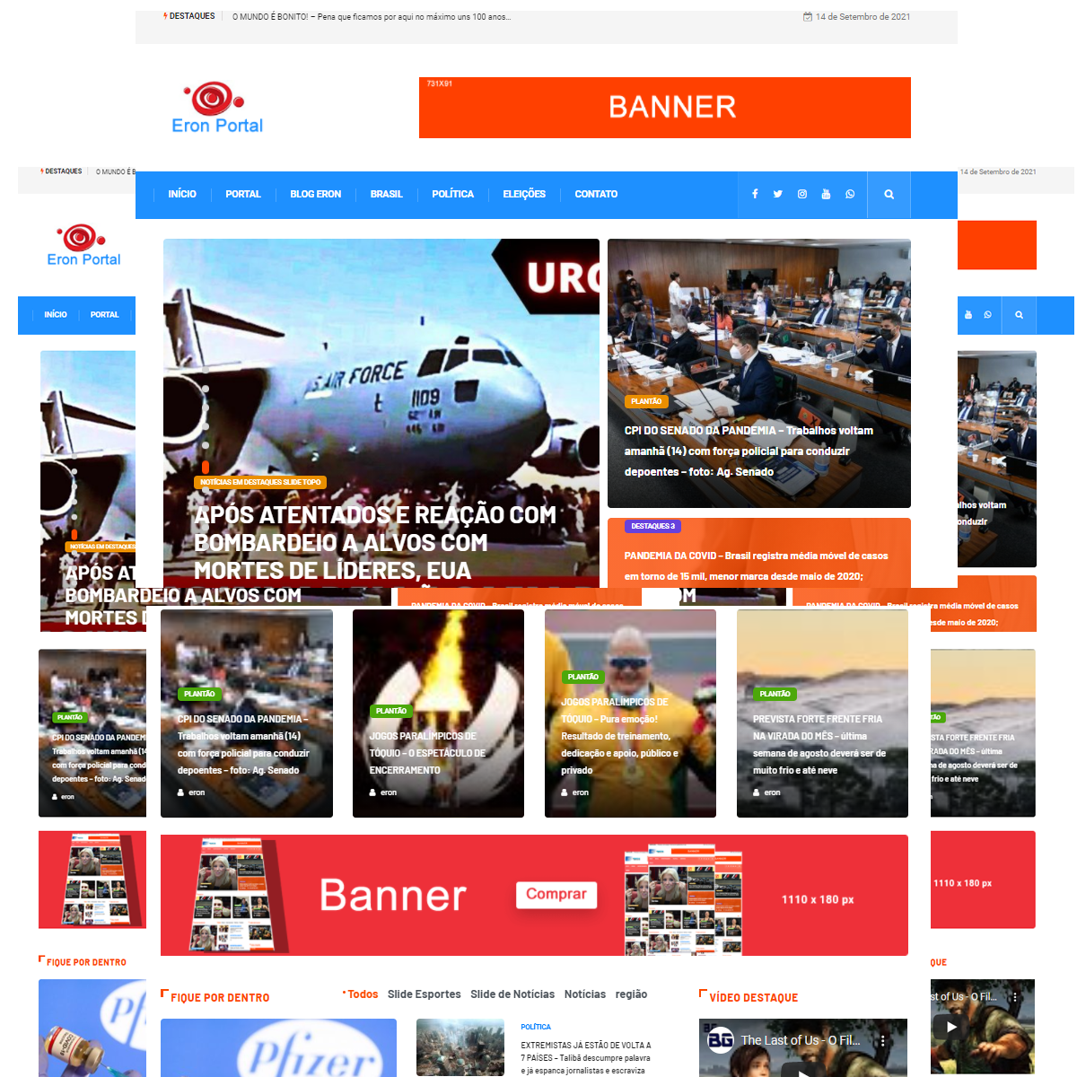 Lindo Portal de Notícias em Wordpress - Criado por Webtec Technologies