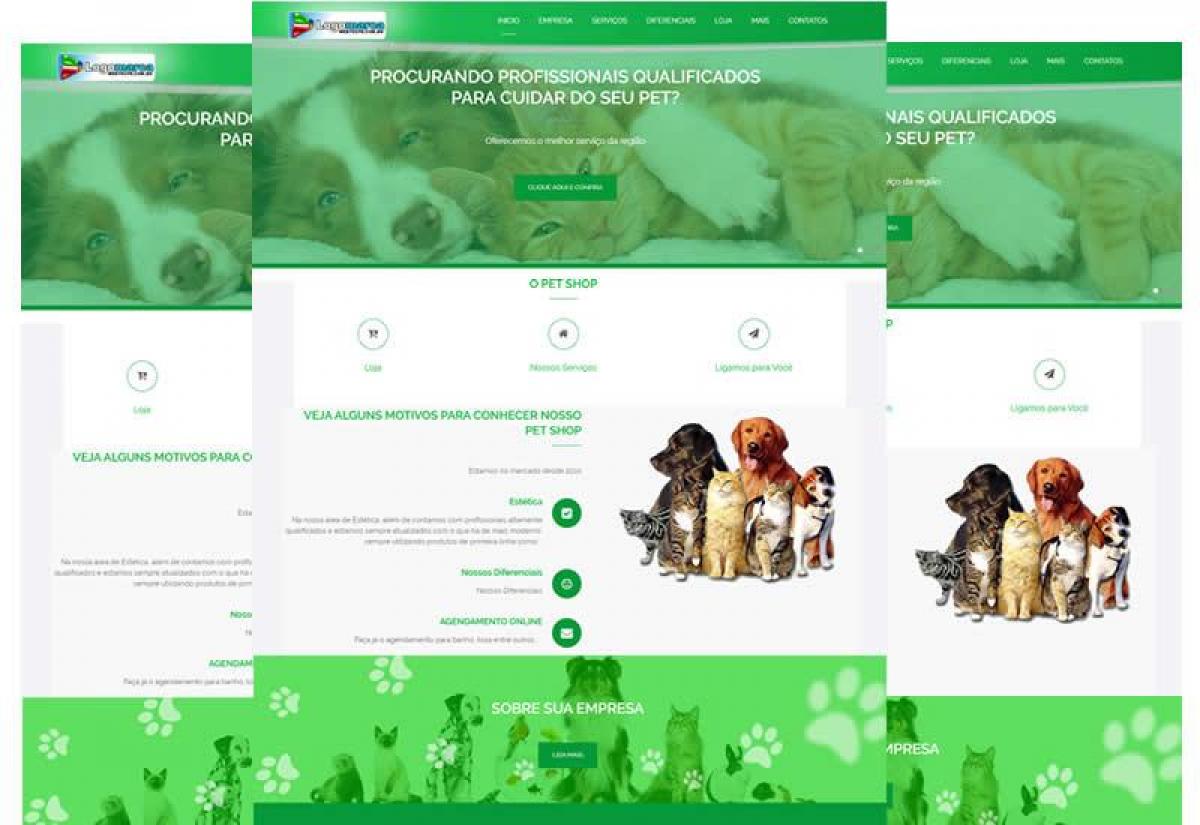 Site Pronto para pet shop e aviário - Wordpress